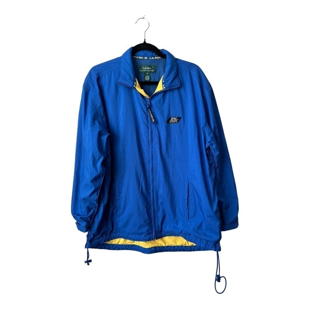 Lauren Ralph Lauren Vintage Blue Full Zip Windbreaker Jacket Size Medium